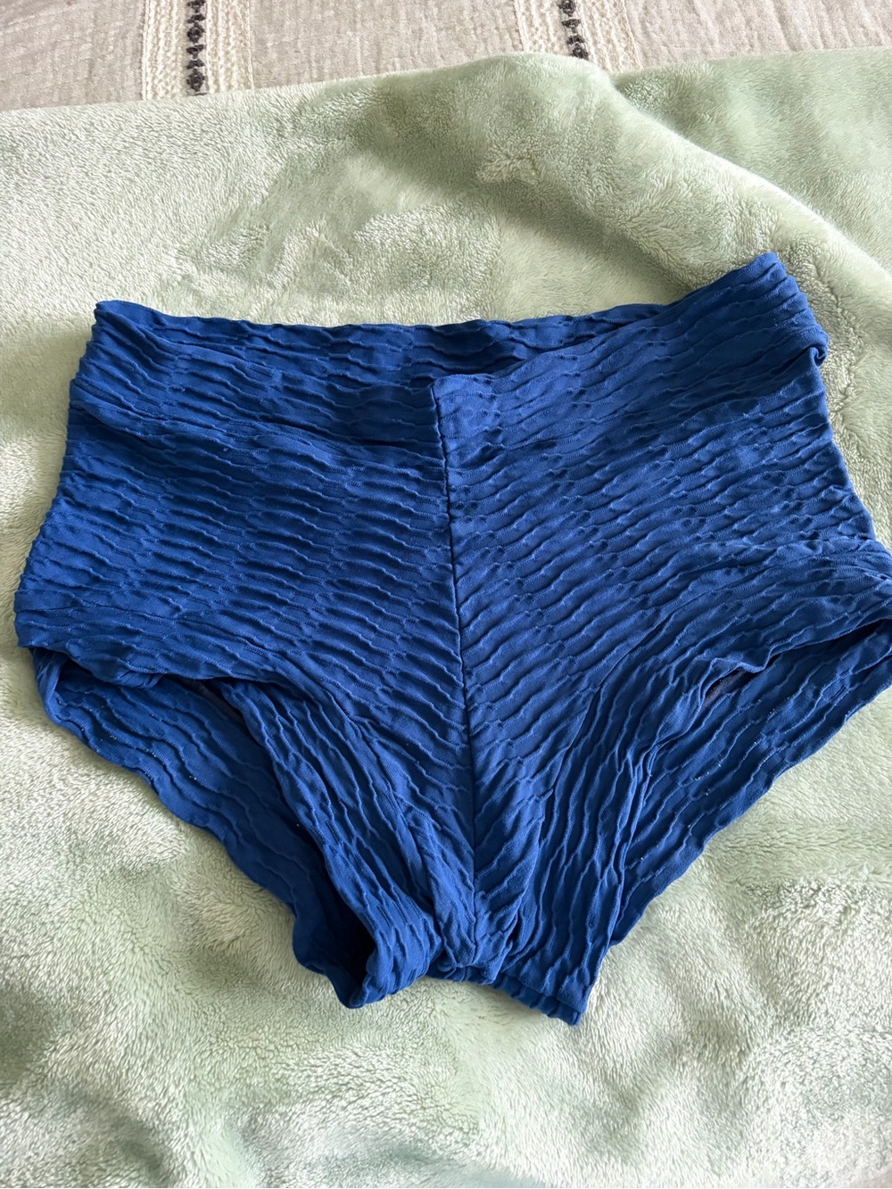 Booty by Brabants Royal Blue High-Waisted Textured Athletic Shorts